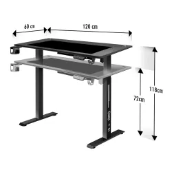 Biurko Cobra Electra CRF12ELBK 120cm Regulacja wysokości Czarny