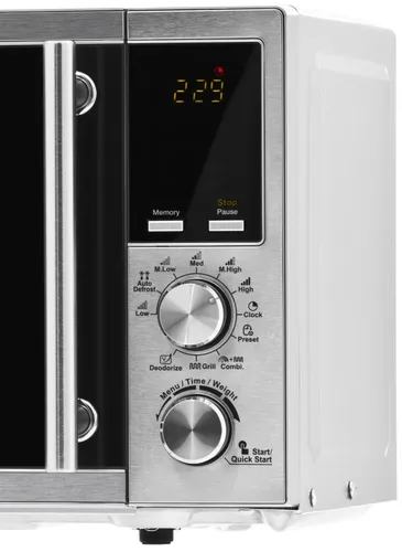 Kuchenka mikrofalowa GÖTZE & JENSEN MO401X 700W średnica 24.5 cm pojemność 20L Auto Defrost QuickStart Czarno-srebrny