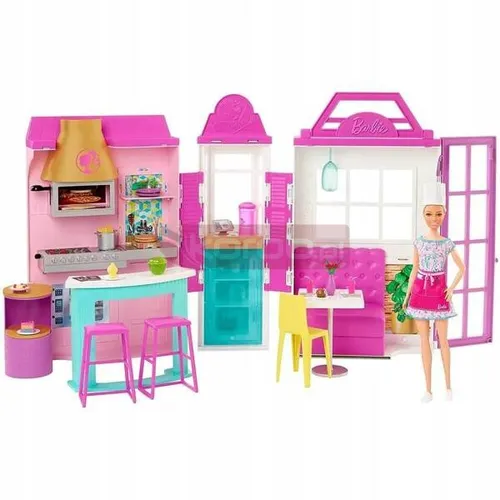 LALKA BARBIE ZESTAW RESTAURACJA GRILL zestaw kuchnia z lalką HGP59