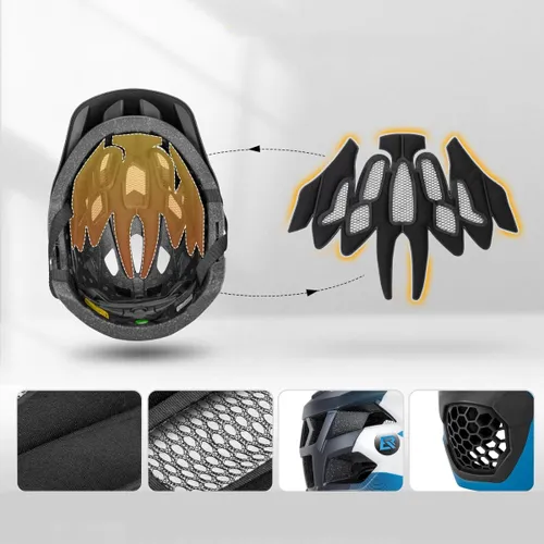 Kask rowerowy dziecięcy, Szczękowy, na rower, hulajnogę, ROCKBROS, M