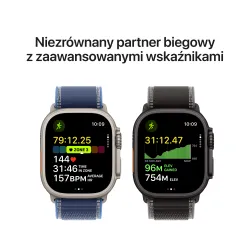 Apple Watch Ultra 3 GPS + Cellular koperta z tytanu Czarna 49mm Bransoleta mediolańska z tytanu Czarna Rozmiar S