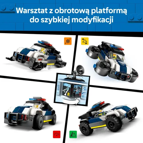 LEGO City 60457 Policyjny Warsztat Tuningowy Radiowóz Mechanik