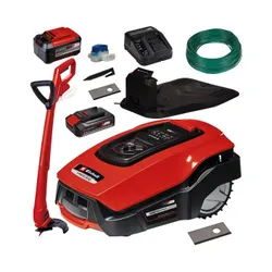 Robot koszący EINHELL Freelexo 600 BT + Podkaszarka akumulatorowa GC-CT 18/24 Li P + Ostrza EINHELL 3414020 (12 szt.)