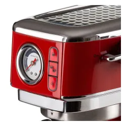 ARIETE Perfetto Slim Manometro Moderna 1381/33 1300 W czerwony - ekspres do kawy ciśnieniowy