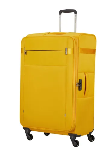 Walizka duża poszerzana Samsonite CityBeat - golden yellow