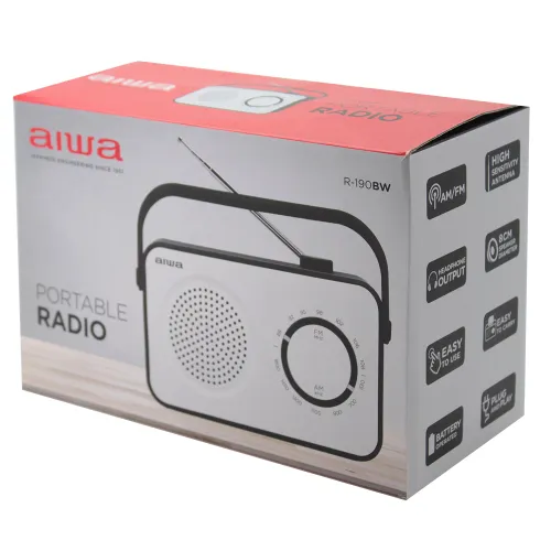 Radioodbiornik Aiwa R-190BW Radio FM Biały