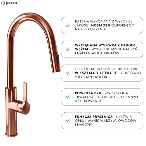 Bateria Globalo Divio Miedziany Mosiądz/Pvd