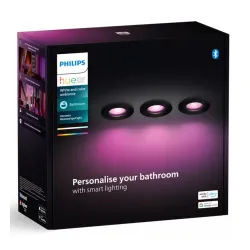 Oświetlenie punktowe Philips Hue White and Color Ambiance Xamento 3szt. Czarny