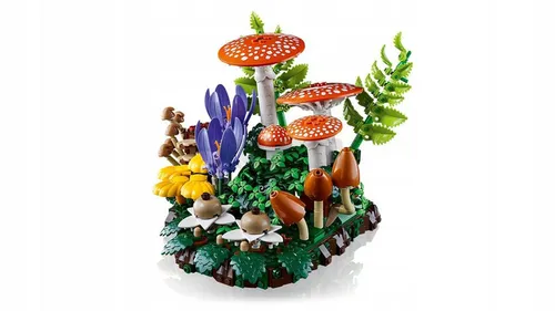 LEGO BOTANICALS 11505 GRZYBY LEŚNE, zestaw klocków +18 kwiaty rośliny