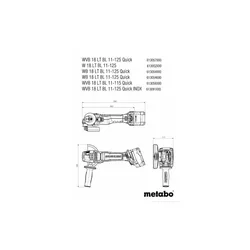 Szlifierka kątowa Metabo WB 18 LT BL 11-125 Quick