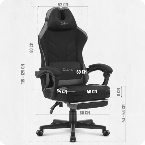 Fotel CABRO C504 Czarno-szary