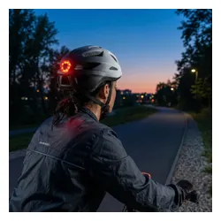 Kask rowerowy VAYOX Active VA0424WBL Biało-czarny MTB z lampką (rozmiar L)