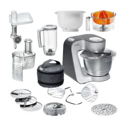 Robot kuchenny planetarny BOSCH MUM58364 (1000W) z krajarką w kostkę, blenderem kielichowym + Misa plastikowa BOSCH MUZ5KR1 do robotów MUM5