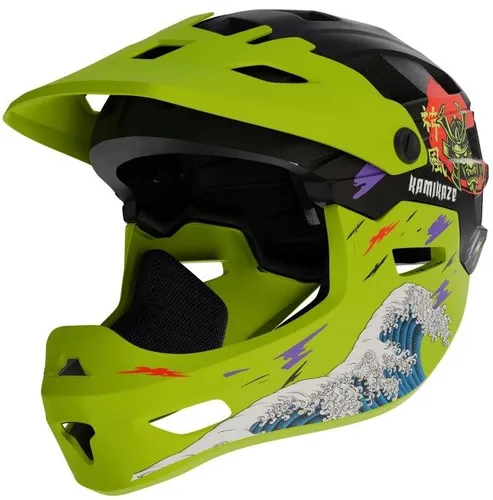 Kask KAMIKAZE Ronin Zielony Full Face (rozmiar L)