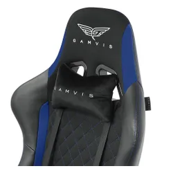 Fotel GAMVIS Phantom Large Czarny (niebieskie elementy)
