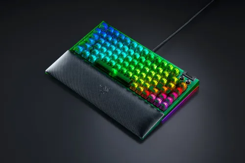 Klawiatura mechaniczna Razer BlackWidow V4 75% Phantom Green Edition Czarno-zielony