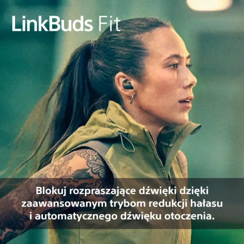 Słuchawki bezprzewodowe Sony LinkBuds Fit WF-LS910NG Dokanałowe Bluetooth 5.3 Zielony