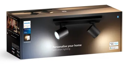 Oświetlenie punktowe Philips Hue White Ambiance Podwójne Runner Czarny