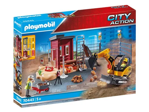 PLAYMOBIL 70443 Yapı elemanına sahip küçük ekskavatör