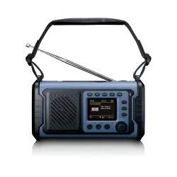 Radioodbiornik Lenco PDR-255BU Ładowanie solarne Na korbkę Latarka Powerbank Radio DAB+ Niebieski