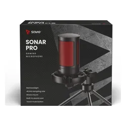 Savio SAVİO oyun Mikrofonu, SONAR PRO 01 ışıklı tripod, USB, darbeye dayanıklı sepet