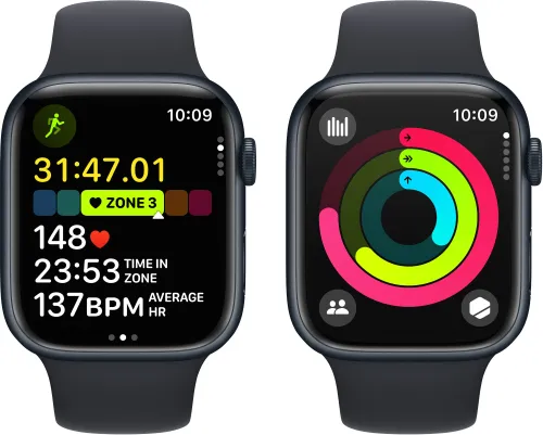Apple Watch 9 GPS 45mm koperta z aluminium (północ) + pasek sportowy M/L (północ) (CPO)