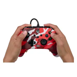 Pad PowerA Enhanced Red Camo do Xbox Series X/S, Xbox One, PC Przewodowy