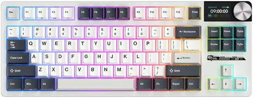 Klawiatura ROYAL KLUDGE RKS85 RGB Hot Swap Cloud Switch Biało-czarny