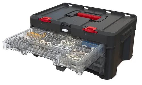 Skrzynka narzędziowa z 3 organizerami KETER Stack'N'Roll