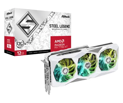 Karta graficzna ASrock Radeon RX 7700 XT Steel Legend OC 12GB GDDR6 192bit FSR