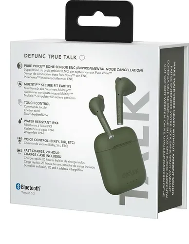 Беспроводные наушники DeFunc True Talk In-Ear Bluetooth 5.2 Green