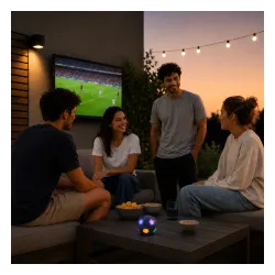 Głośnik Bluetooth Musicmate MM-SB40-N FootballWave LED 5W Niebieski