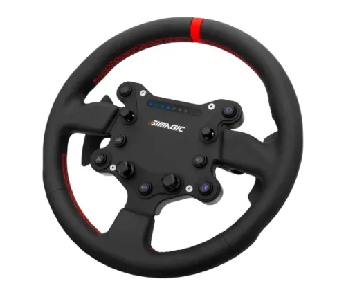 Kierownica Simagic GT Sport Kierownica skórzana 30 cm z łopatkami i podświetleniem LED