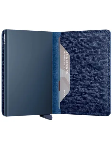 Mały portfel RFID Secrid Crisple Slimwallet - navy