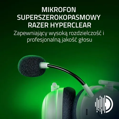 Słuchawki bezprzewodowe z mikrofonem Razer BlackShark V2 Pro Xbox Nauszne Biały