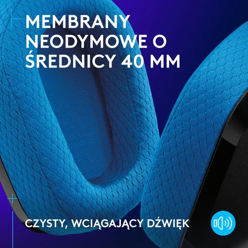 Słuchawki bezprzewodowe z mikrofonem Logitech G535 Lightspeed Nauszne Czarno-niebieski