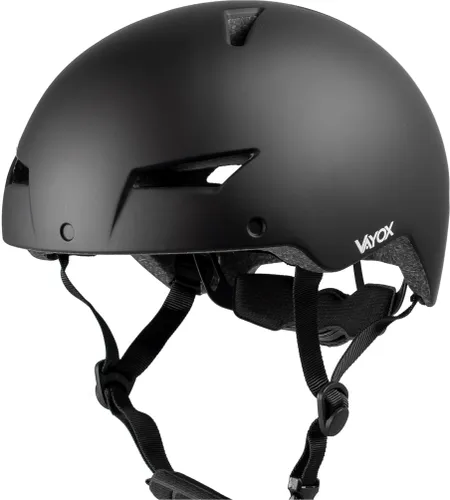 Kask rowerowy VAYOX Street VA0423BMM Czarny Miejski z lampką (rozmiar M)