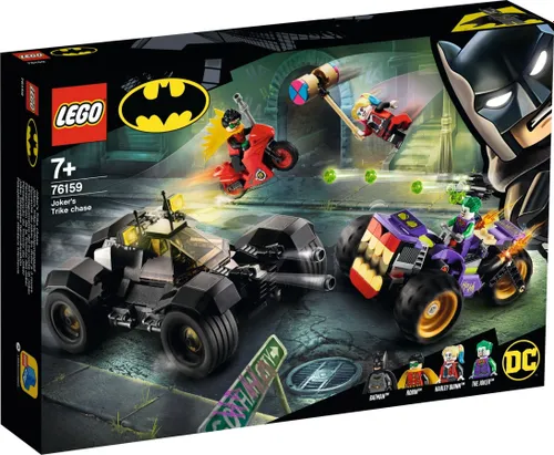 Конструктор Lego DC трехколесный мотоцикл Джокера (76159)