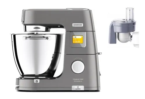 Планетарный робот Kenwood Titanium Chef Patissier XL KWL90.124SI, 1400 Вт, насадка для нарезки кубиками, кувшин-блендер