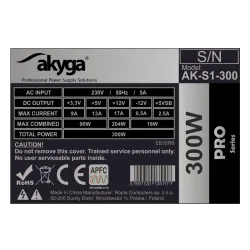 Zasilacz Akyga Pro AK-S1-300 300W Srebrny