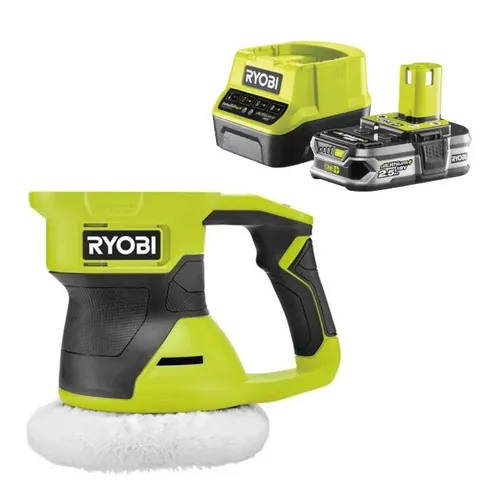 Polerka RYOBI RBP18150-0 + Akumulator RYOBI RC18120-125 2.5Ah 18V + Ładowarka