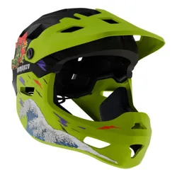 Kask KAMIKAZE Ronin Zielony Full Face (rozmiar S)