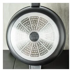 TESCOMA Smartclick 28 cm czarna - patelnia / wok nieprzywierający z odpinaną rączką