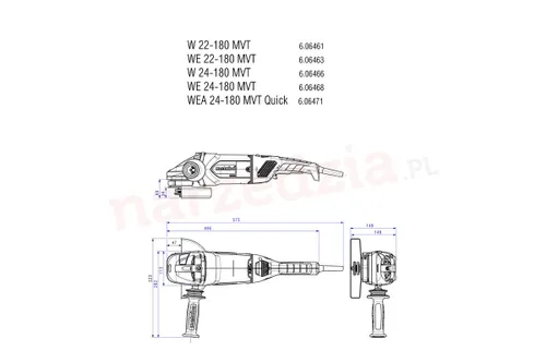 Угловая шлифовальная машина Metabo EC 22-180 MVT