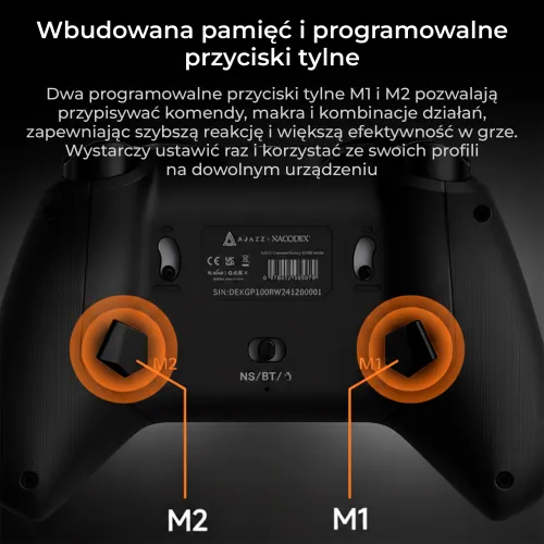 Pad Ajazz GP100 do Nintendo Switch, PC Android, iOS Bezprzewodowy Czarny