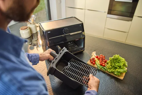 Air Fryer Frytkownica beztłuszczowa BRAUN TwinCook 5 TD5073 10l z podwójnym koszem i okienkiem do obserwacji postępów gotowania