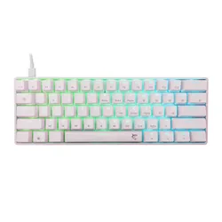 Klawiatura gamingowa White Shark Shinobi Blue przewodowa mechaniczna podświetlana biała