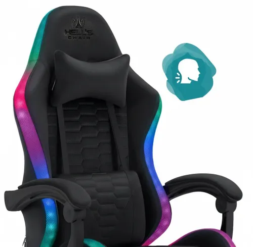Fotel gamingowy HELL'S CHAIR HC-1000 LED Kids Czarny