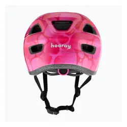 Kask rowerowy dziecięcy MET Hooray pink hearts glossy