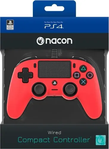 Pad Nacon Compact Controller do PS4 Przewodowy Czerwony